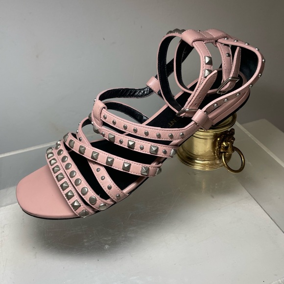 Saint Laurent Pink studded sandals sz 38 made in italy - Picture 7 of 15